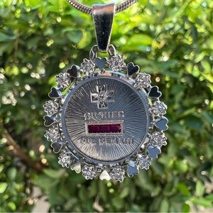 A. Augis Diamond Halo 18k Gold Love Charm